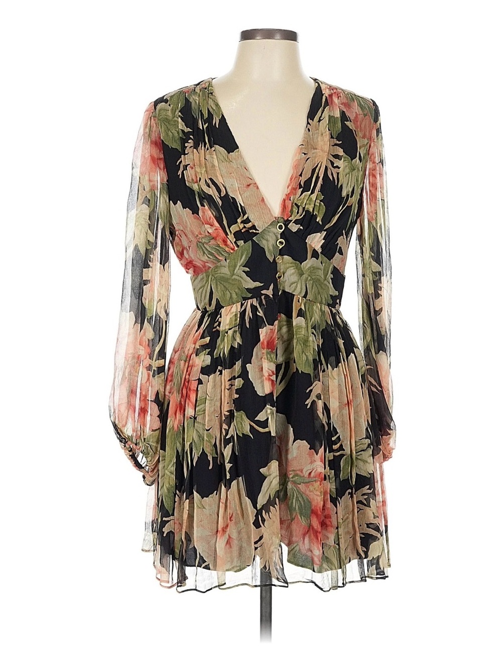 Zimmermann Espionage Floral Print Silk Chiffon Romper Playsuit (Size 3)